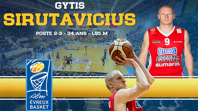 Gytis Sirutavičius arrive de Lituanie ! 