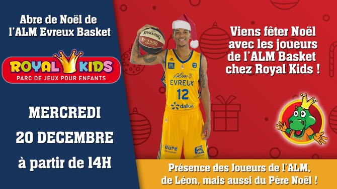 Les joueurs de lALM chez Royal Kids !