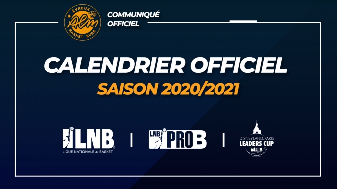 CALENDRIER PRO B - 2020/2021