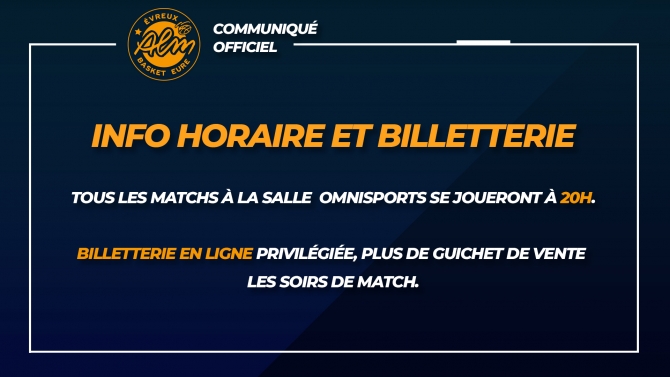 BILLETTERIE ET HORAIRE