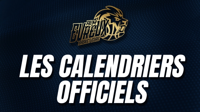 Les calendriers officiels sont sortis !